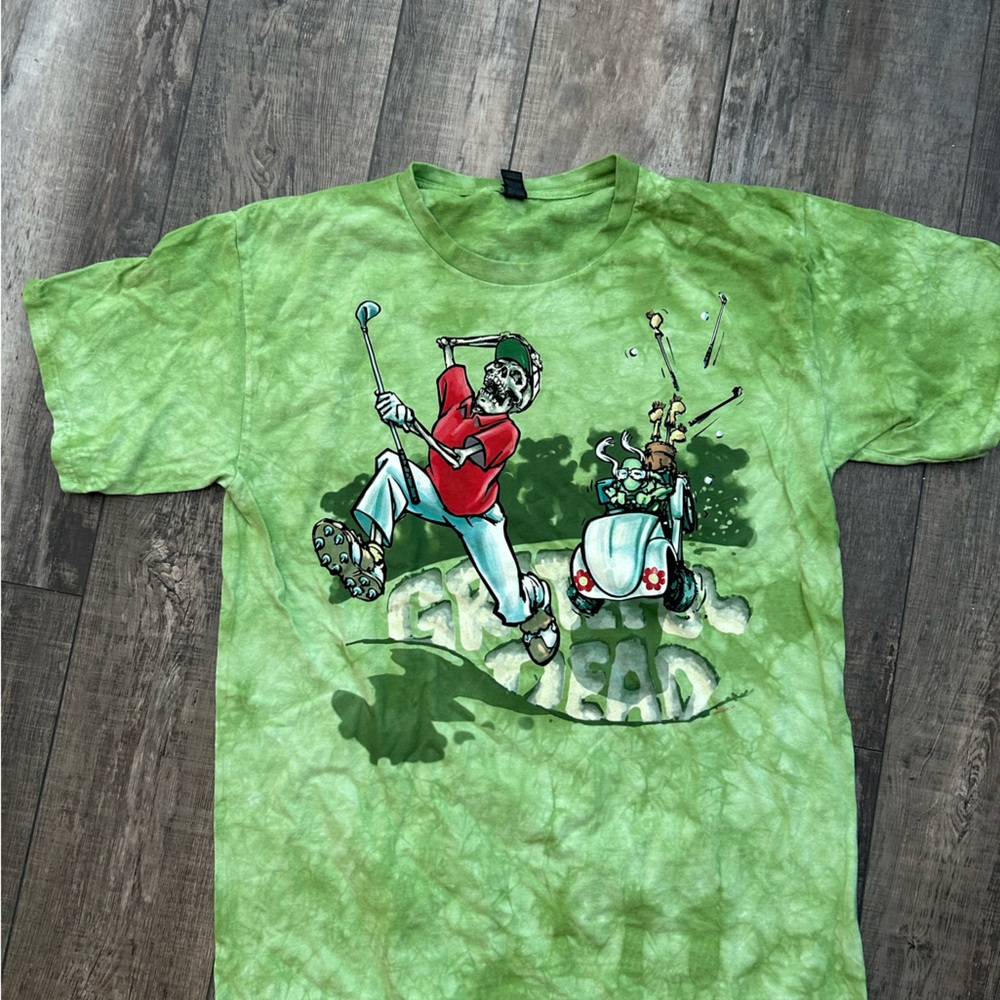 Grateful Dead Golf T shirt Y2K 2 Logos -Size Large